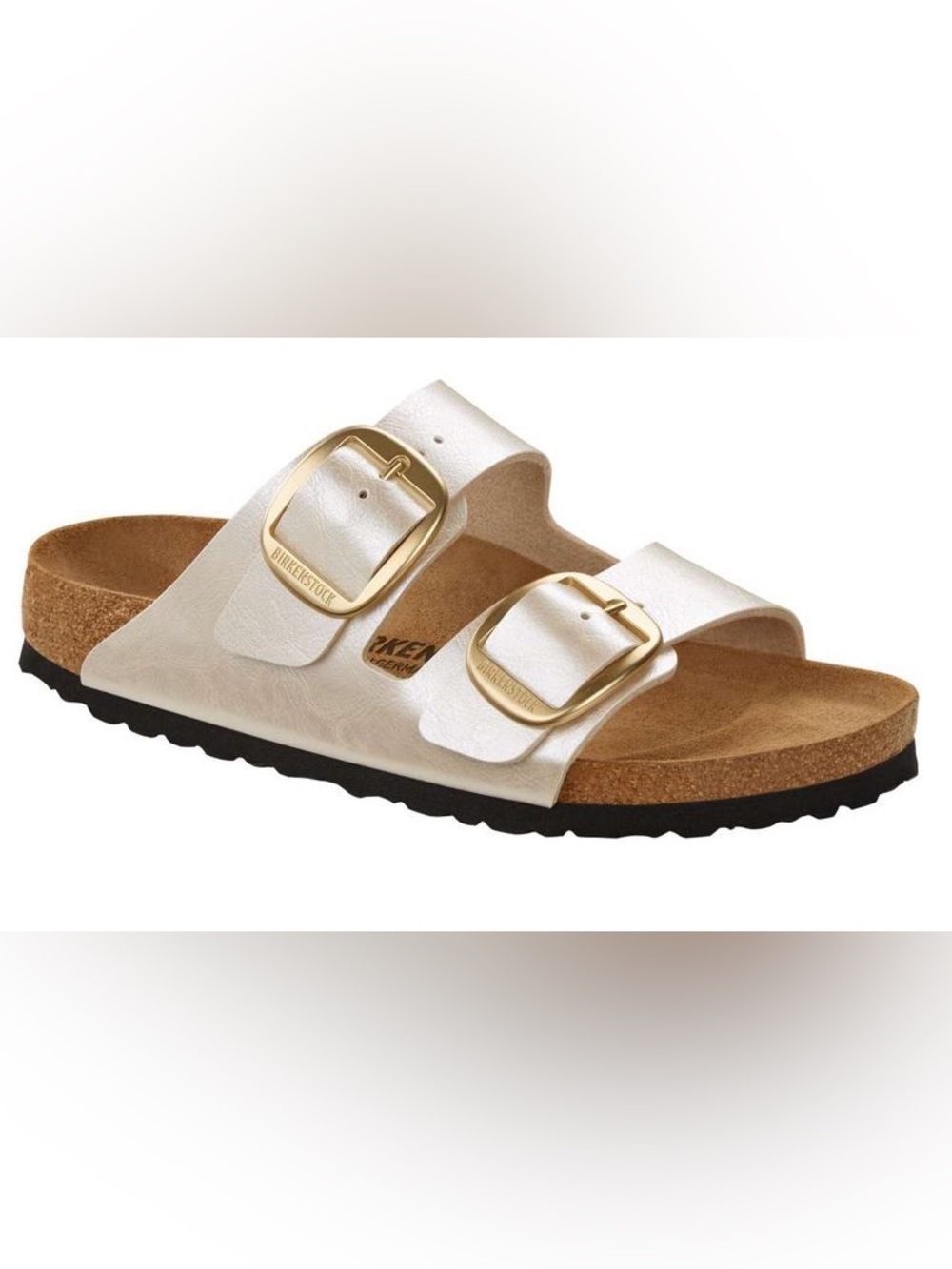 Birkenstock Arizona Big Buckle Graceful Pearl White Sandals Slides 38 8 Regular